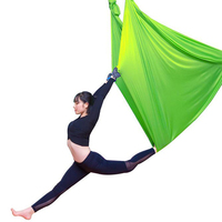 Juego de hamaca de Yoga antigravedad de alta resistencia para interiores y exteriores, 5*2,8 M, Premium tela de seda, hamaca aérea de nailon para Yoga, columpio