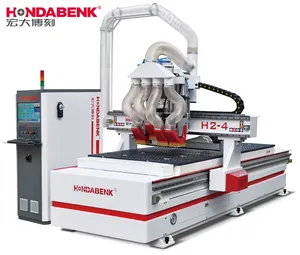 ماكينة التداخل CNC ذات المصنع في الصين للأثاث اللوحي ماكينة نقش CNC بأربع رؤوس ماكينة راوتر CNC ذات هيكل ثقيل