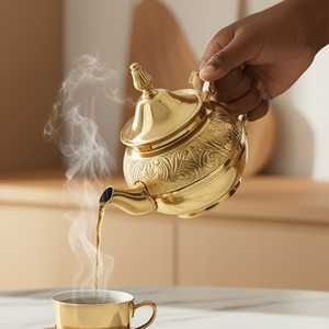 Tetera clásica de latón macizo de primera calidad con mango de agarre cómodo y acabado antiguo, perfecta para té. - Product Image 5