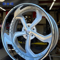 Jantes forgées RCSR 5x112 5x114.3 5x120 6x139.7 22 24 26 28 pouces, couleur or rose, pour jantes Chevy 6 trous, Mercedes-Benz, Porsche
