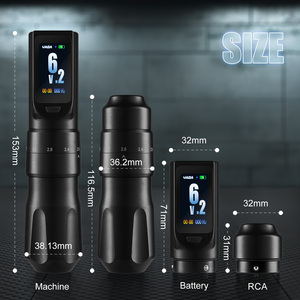 Máy phun xăm YABA 2400mah, tần số điều chỉnh được, chế độ chấm, động cơ không chổi than mạnh mẽ, bộ máy phun xăm không dây - Product Image 2