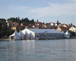 Tente de réception imperméable blanche et noire pour mariage, <span class=keywords><strong>chapiteau</strong></span> de luxe extérieur pour 100 personnes, 1000 places assises, tente transparente - Product Image 2