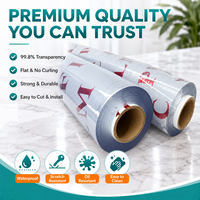 Planche souple en PVC transparent super clair non toxique YJ, 2 mm, feuille de plastique transparente flexible pour protège-nappe écologique