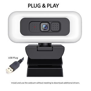 <span class=keywords><strong>Web</strong></span> <span class=keywords><strong>Cam</strong></span> 4K UHD Laptop Camera Webcam con 3 niveles de luz y micrófono incorporado para transmisión en vivo y videoconferencia - Product Image 4