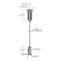 Prix usine plafond de câble en acier Système de suspension suspendu support de câble en acier réglable kit de suspension