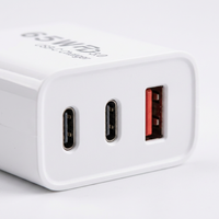 Chargeur GaN 65W, chargeur rapide USB-C PD 65W, prise US, chargeur multi-ports type C QC 3.0 compatible avec MacBook Pro, iPhone, Office