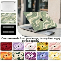 Coque d'ordinateur portable personnalisée imprimée en couleur, motif abstrait élégant, coque rigide anti-rayures, protection imperméable pour MacBook Air Pro