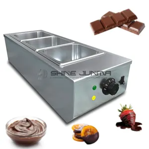 CE 3 Tanks Electric Chocolate Melter Pot Melting Machine Automatic Table Top Chocolate Tempering Machine With Temp Controller