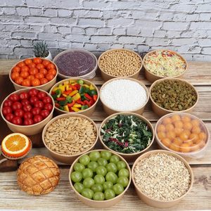 Contenants jetables en carton kraft brun/blanc de qualité alimentaire pour sushis et salades, idéaux pour la livraison (assiettes et bols en papier) - Approvisionnement direct usine - Product Image 2