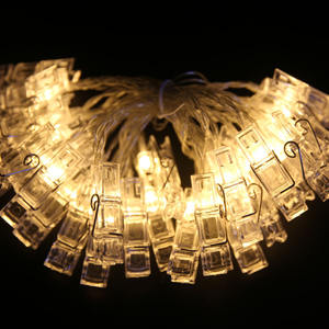 Guirlande lumineuse à LED avec clips photo, nouvelle conception, fonctionne sur piles, décoration murale de chambre à coucher, décorations de mariage, guirlande lumineuse transparente à LED - Product Image 5