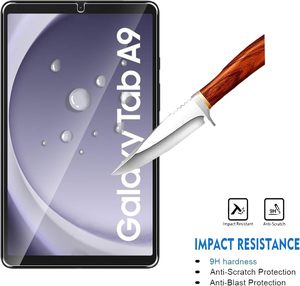 Film protecteur d'écran en verre trempé transparent 2.5D pour Galaxy Tab A9, installation facile - Product Image 1