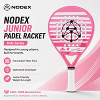 Raquette de paddle Nodex SPORT personnalisable en EVA souple de forme ronde en fibre de carbone