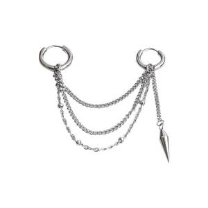 Clip-On Earrings Tibetan Silver <b>Cross</b> <b>Chain</b> Dangle Unisex Studs For Non-Pierced Ears 2020 Style - Product Image 5