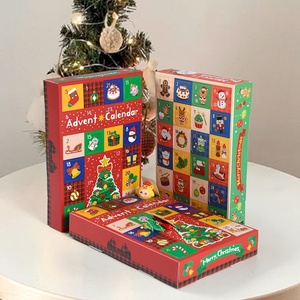Coffret Cadeau Mystère en Papier Calendrier de l'Avent de Noël 24 Jours Petite Boîte Surprise de Noël Amusante Faite Maison avec Chocolats et Snacks - Product Image 4
