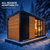 Maisonnette préfabriquée durable, unité d'habitation complémentaire modulaire en conteneur, maisonnette portable pour jardin, mini-maison amovible, hôtel pod, atelier