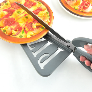 3 في 1 الفولاذ المقاوم للصدأ 2CR13 أسهم معمل + PP + TPR رمادي انفصال بيتزا الخبز مقص في المطبخ - Product Image 2