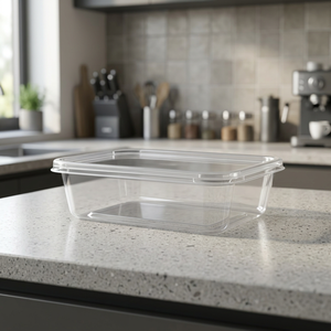 Conteneur de rangement moderne en plastique PP rectangulaire blanc écologique sans BPA de 500 ml, compatible avec le micro-ondes, transparent, pour la cuisine - Product Image 3