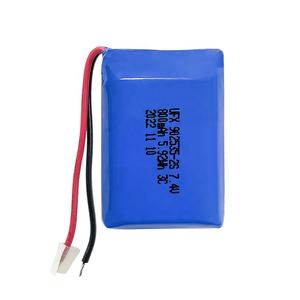 고성능 내구성 리튬 배터리 팩 UFX 902535-2S 800mAh 7.4V RoHS 휴대용 기기 및 카메라 인증 - Product Image 1
