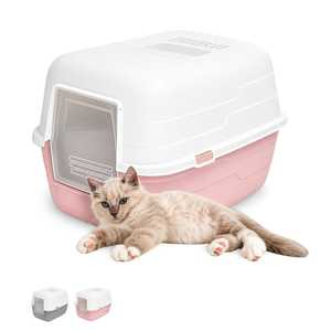 Bac à litière fermé pour chat avec filtre à charbon actif 48x38x32 cm, facile à nettoyer pour chats et lapins - Product Image 1