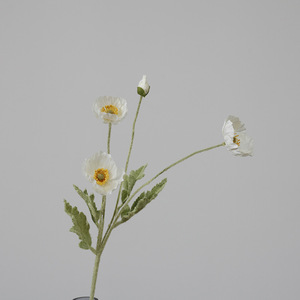 All'ingrosso di lusso imitazione fiore di papavero e papavero che si floccano rose artificiali di alta qualità decorazione di fotografia di laurea di nozze - Product Image 6