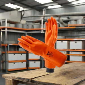 Manufacturer's Long Sleeve Natural <b>Rubber</b> Safety Gloves Chemical Resistant for <b>Household</b> Work - Product Image 2