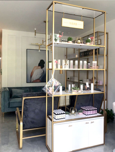 Sàn Boutique Gondola Kim Loại Gỗ Nước Hoa Hiển Thị Là Viết Tắt Của Cửa Hàng Mỹ Phẩm Hiển Thị Tủ Trang Điểm Tổ Chức - Product Image 6