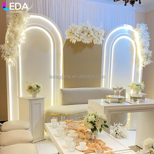 LEDA Artículos de Decoración para Bodas, Juego de Tres Piezas de Acrílico Blanco LED de Alta Calidad para Eventos - Product Image 1