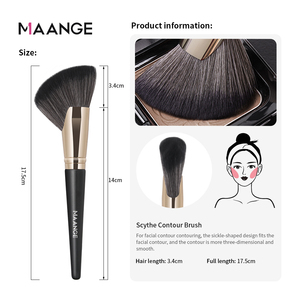 MAANGE Marque privée Outils de maquillage <span class=keywords><strong>Pinceau</strong></span> pour le visage Bande de faucille à biseau unique <span class=keywords><strong>Blush</strong></span> Highlighting Contour Brush Set de pinceaux de maquillage - Product Image 6