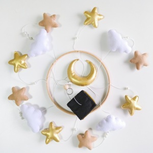 Móvil Musical Islámico para Bebé con Estrellas <span class=keywords><strong>de</strong></span> Fieltro, Canciones y Diseño <span class=keywords><strong>de</strong></span> la Kaaba, Regalo para Niña y Niño - Product Image 6