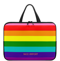 Rainbow (Design original) Sac pour ordinateur portable Rainbow, étui fin pour ordinateur portable avec fermeture éclair, sac pour ordinateur portable pour tablettes, grande capacité