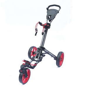Chariot de golf pliable universel léger à quatre roues chariot de parcours extérieur avec roue de voiture pour sac de golf voiture - Product Image 1
