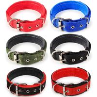Accessoires pour animaux de compagnie, produit pour chien, collier pour chien en nylon large, réglable, avec boucle en métal, rembourré, de haute qualité, résistant, pour l'entraînement des chiots