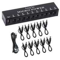 Alimentation pour pédale de guitare, 10 sorties DC isolées pour pédale d'effet 9V, protection contre les courts-circuits, réduction du bruit, pédalier