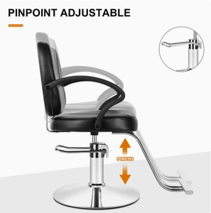 Sillón de Barbero Hidráulico Moderno y Minimalista, Giratorio y Ajustable, de Cuero PU, para Salón de Belleza, Venta al Por Mayor - Product Image 3