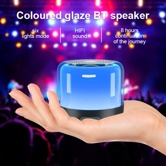 Factory Direct Sale Outdoor Portable Bocinas RGB  Speaker Mini Portable Wireless Waterproof Speaker With LED Light