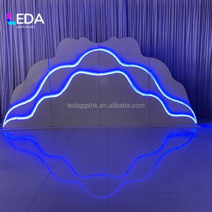 Décoration de scène de mariage personnalisée LEDA, toile de fond en métal avec éclairage RVB, décoration de mariage pour la décoration d'événements - Product Image 6