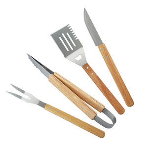 Ensemble de 3 ustensiles de barbecue d'extérieur en acier inoxydable, résistants à la chaleur, durables, exclusifs, avec fourchette, spatule et <span class=keywords><strong>pince</strong></span> - Product Image 5