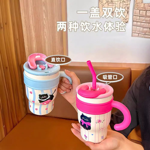 Happytyme Insulated Tumbler 500Ml With Straw Portable Stainless Steel Large Capacity Travel Cup For All - Product Image 3