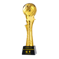 Trophée de volley-ball personnalisé en cristal et résine, design gratuit, Romandy-1647, souvenirs pour les jeux du personnel scolaire en Chine, équipe aérienne