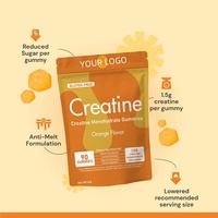 Gummies de créatine monohydrate en gros, marque privée OEM, 1,5 g, 90 unités, énergie, entraînement, récupération, sans gluten, HACCP