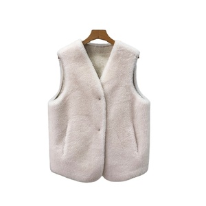 Gilet Casual in Pelle di Pecora per Donna, <span class=keywords><strong>Giacca</strong></span> Corta in Vera Pelliccia di Lana, Calda e Confortevole JT3319 - Product Image 1