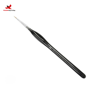 HQ Mixed Proc Discount Premium 3pcs Black Acrylic Handle Nylon <b>Nail</b> <b>Brush</b> Set Custom Logo Single Line <b>Brush</b> for <b>Nail</b> Art - Product Image 2