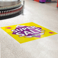 Autocollant de sol en vinyle publicitaire personnalisé, grand format, auto-adhésif, pour intérieur