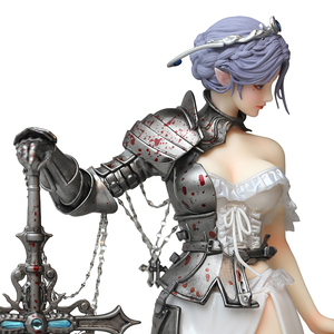 Figurine PVC Guerrière <span class=keywords><strong>Elfe</strong></span> en Robe Blanche avec Armure et Épée, Modèle de Collection Unisexe d'Animation Western, Statue Décorative et Cadeau - Product Image 4