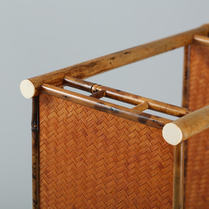 Yunfei Bamboo Mat Double Layer Display <b>Stand</b> Rectangle Storage Rack For <b>Tea</b> Set And Decorative Items - Product Image 3