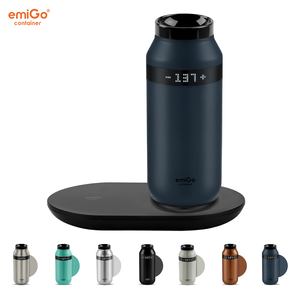 Taza de Café Inteligente con Calefacción EmiGo de 475 ml, Taza de Viaje Portátil de Doble Pared de Acero Inoxidable con Control de Temperatura para Regalos - Product Image 1