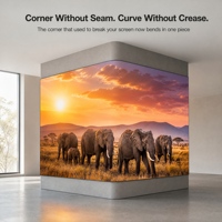 Panneau d'affichage LED flexible Série FFP 320x160mm Taille standard Ultra-mince 7,6 mm Écran LED incurvé intérieur pliable 600CD