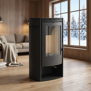 Estufa de Leña de Acero Soldado con Precisión, Diseño Redondeado y Elegante, Directo de Fábrica, para Decoración de Dormitorios en Villas Privadas - Product Image 5
