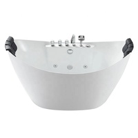 Nouvelle conception de baignoire à remous SPA, baignoire de massage en acrylique, surface solide ovale pour salle de bain