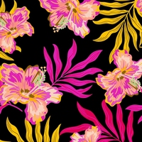 Tissu de robe à motif tropical imprimé numérique personnalisé
